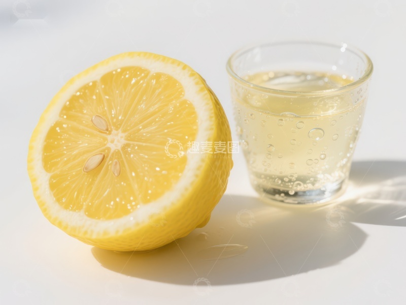 高清大图下载【趣麦麦图】柠檬切片与透明饮品