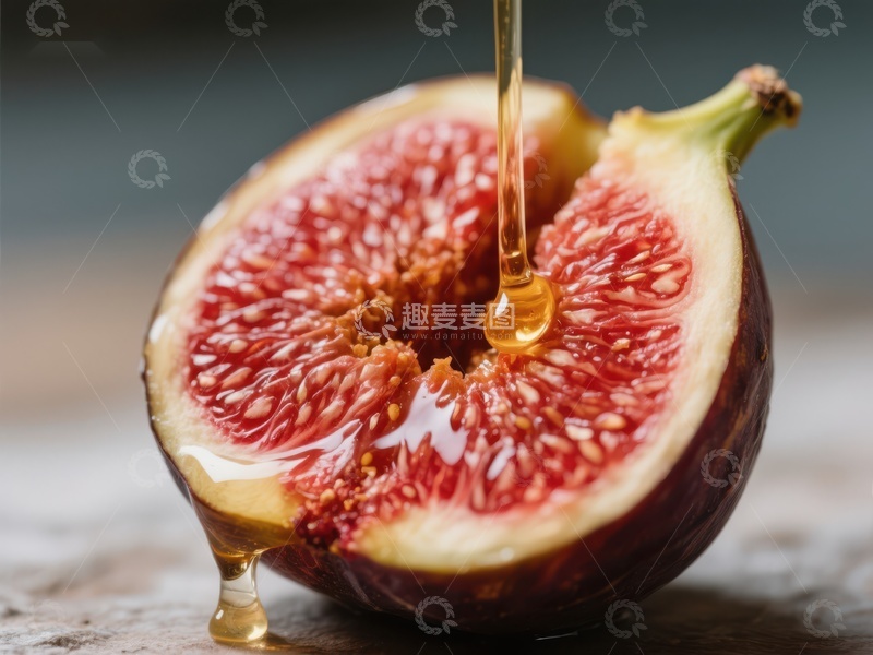 高清大图下载【趣麦麦图】蜂蜜浇灌切开的无花果