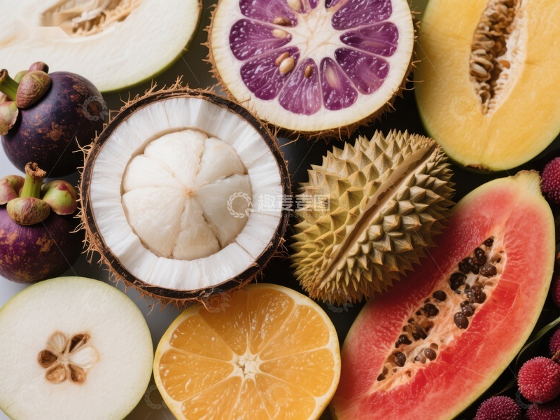 高清大图下载【趣麦麦图】热带水果切面展示