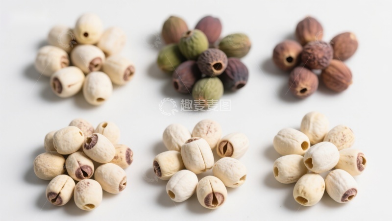 高清大图下载【趣麦麦图】六组不同种类的干果展示