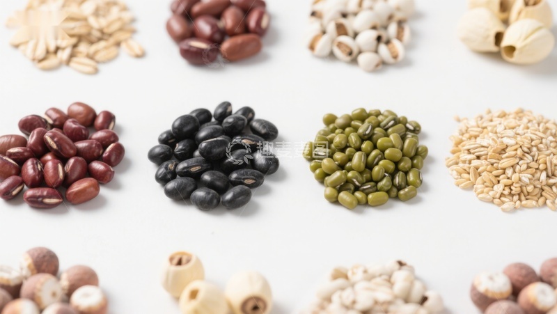高清大图下载【趣麦麦图】多种豆类与谷物的展示