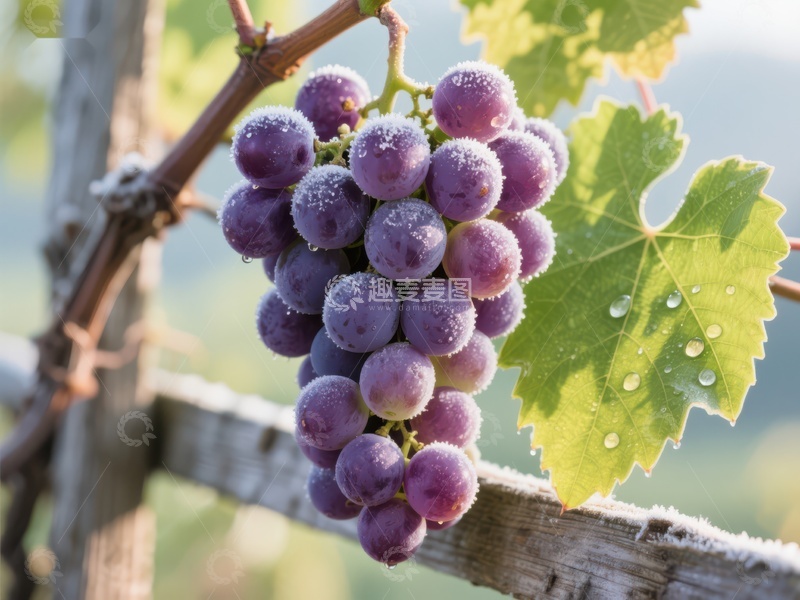 高清大图下载【趣麦麦图】葡萄藤上的紫葡萄