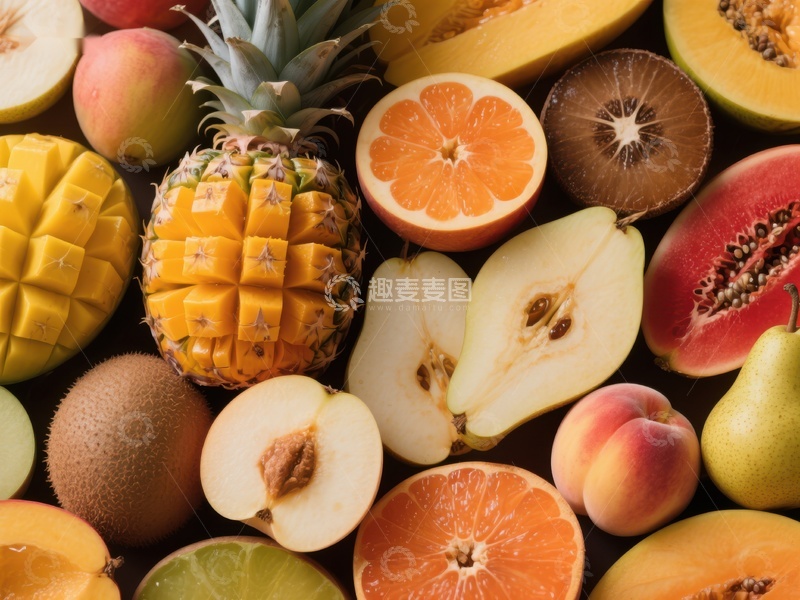 高清大图下载【趣麦麦图】多彩新鲜水果切片展示
