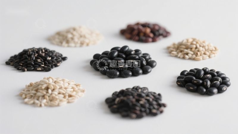 高清大图下载【趣麦麦图】多种豆类整齐排列
