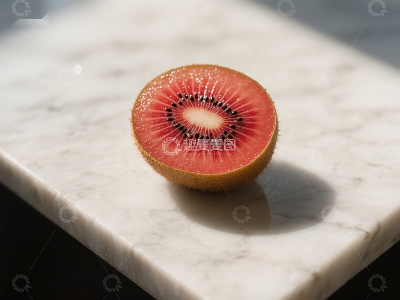 高清大图下载【趣麦麦图】切开的红心猕猴桃