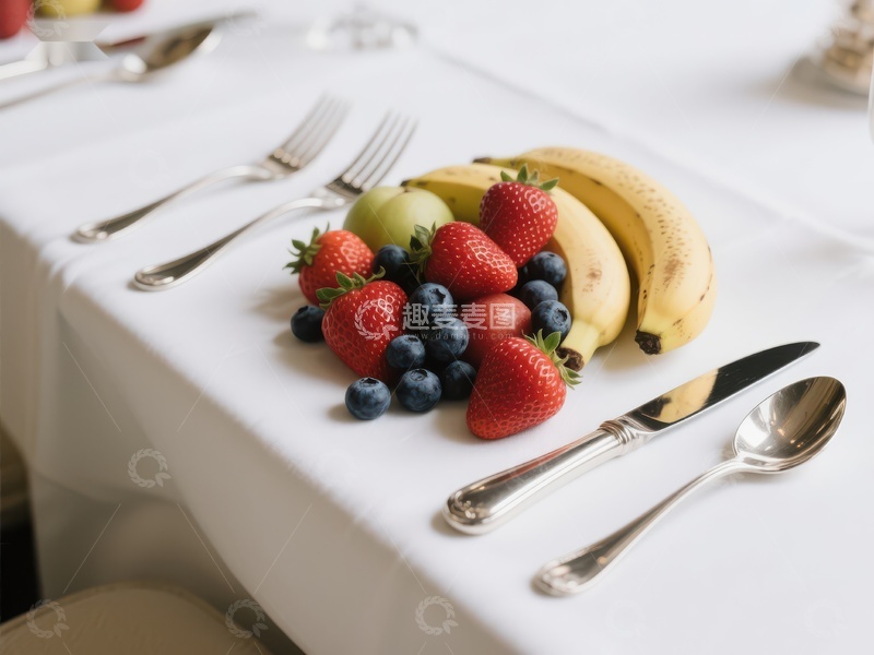 高清大图下载【趣麦麦图】精致餐桌上的新鲜水果摆盘