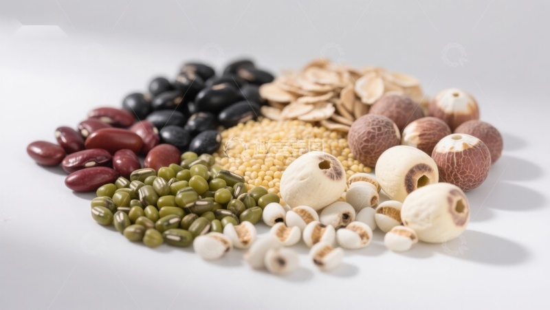 高清大图下载【趣麦麦图】多种豆类与莲子的组合展示
