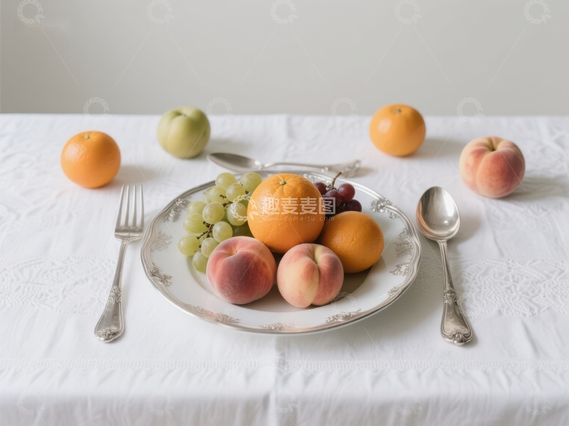 高清大图下载【趣麦麦图】水果盘与餐桌布置