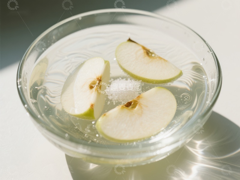 高清大图下载【趣麦麦图】苹果片浸泡在糖水中