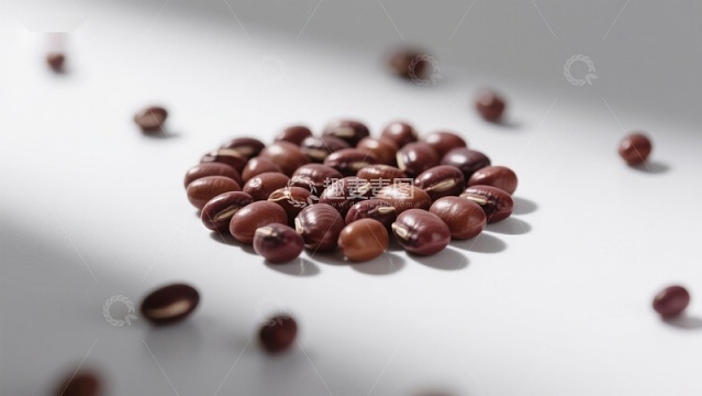 散落的红豆静物摄影
