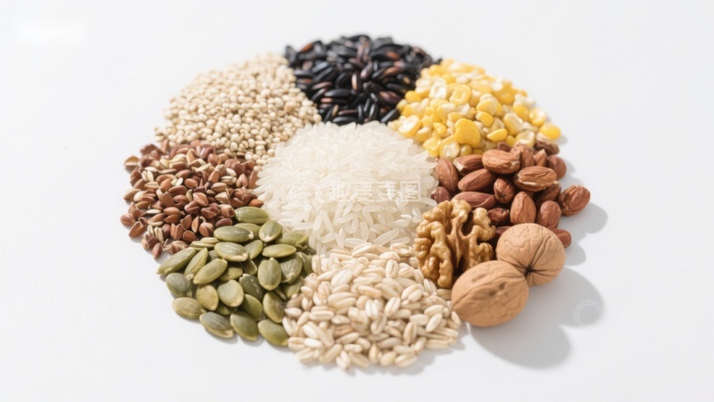 高清大图下载【趣麦麦图】多样谷物与坚果的组合