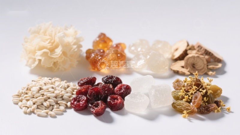 高清大图下载【趣麦麦图】-多种天然食材与药材的展示