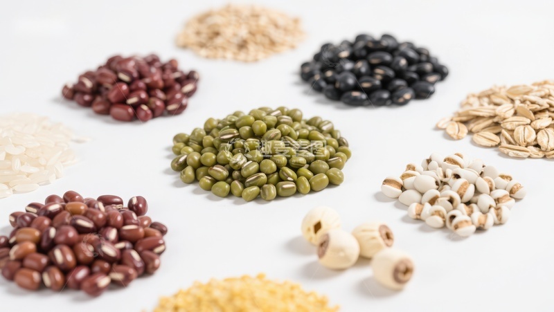 高清大图下载【趣麦麦图】多种豆类与谷物的展示