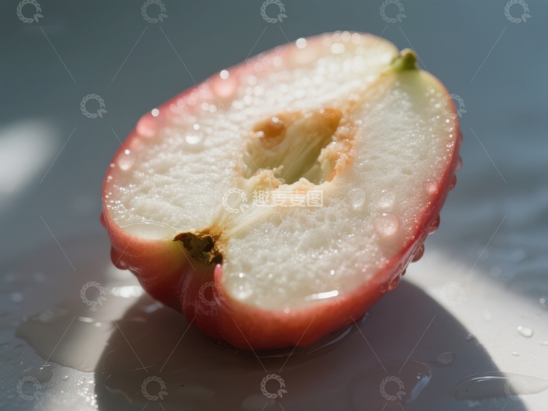 高清大图下载【趣麦麦图】切开的红色水果，内部多汁