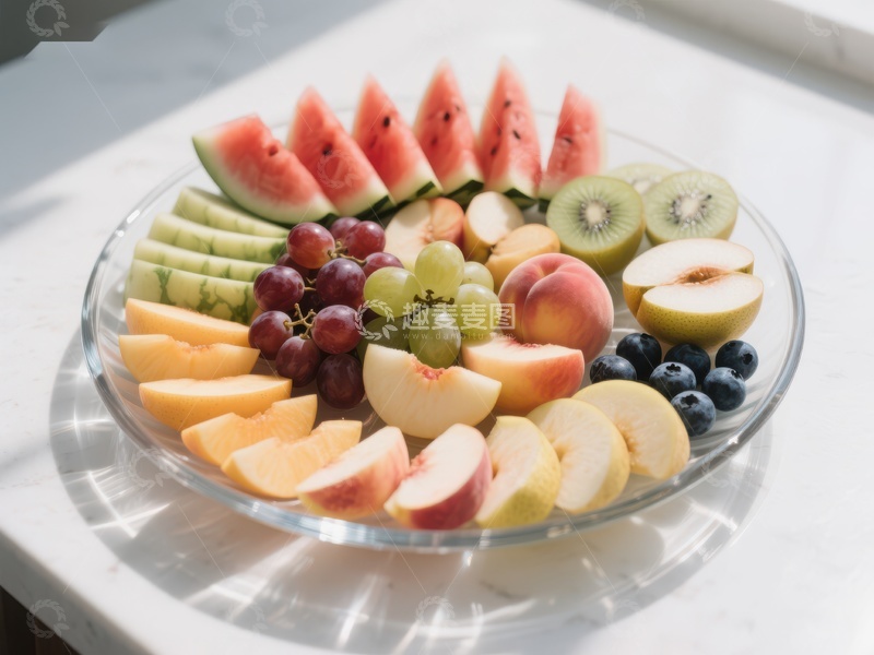 高清大图下载【趣麦麦图】新鲜水果拼盘，色彩缤纷