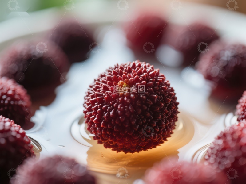 高清大图下载【趣麦麦图】新鲜荔枝特写，果肉饱满诱人