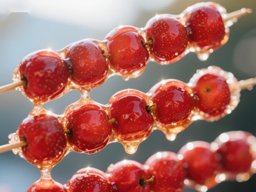 糖葫芦串上的红果子