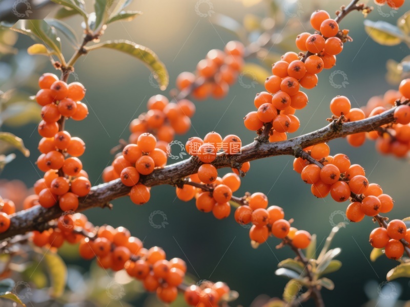 高清大图下载【趣麦麦图】-枝头挂满橙色浆果