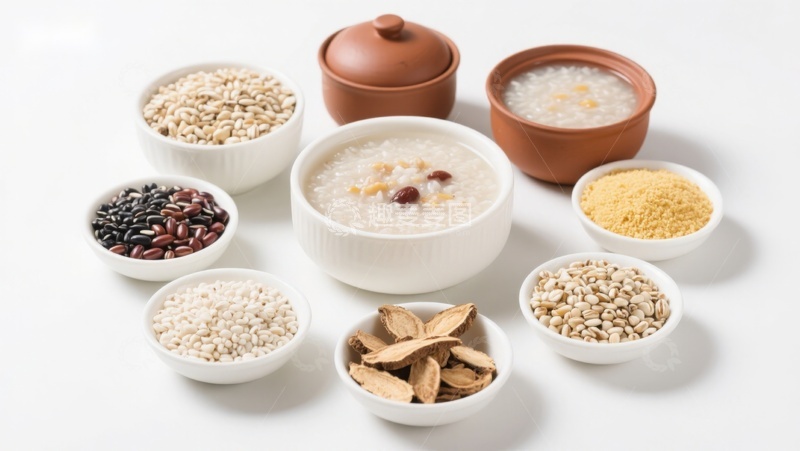 高清大图下载【趣麦麦图】多样谷物与粥品展示
