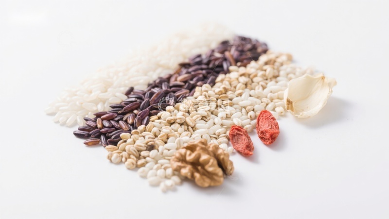 高清大图下载【趣麦麦图】多种谷物与坚果的组合展示