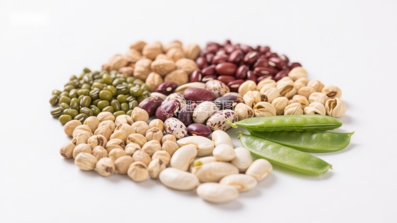 高清大图下载【趣麦麦图】多种豆类与豌豆荚的组合展示