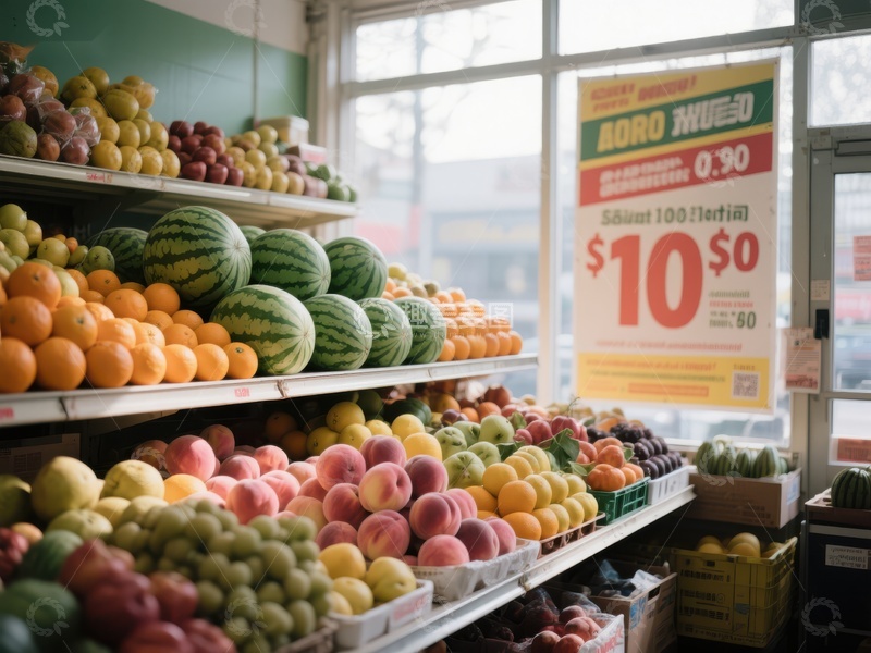 高清大图下载【趣麦麦图】水果市场陈列展示