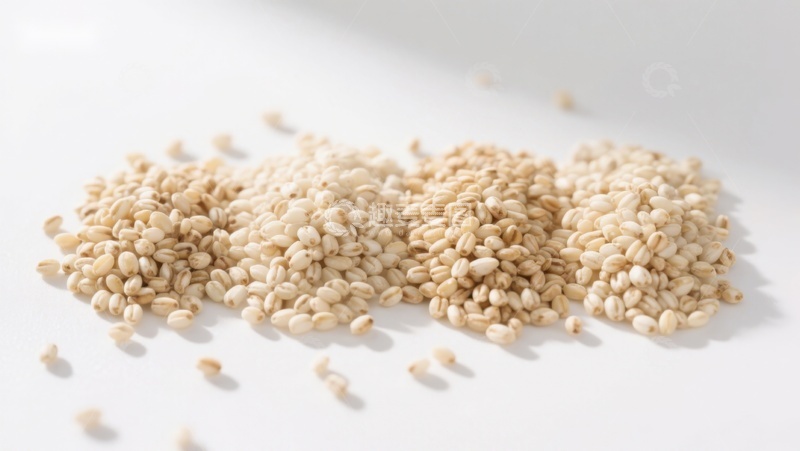 高清大图下载【趣麦麦图】白色芝麻粒散落桌面