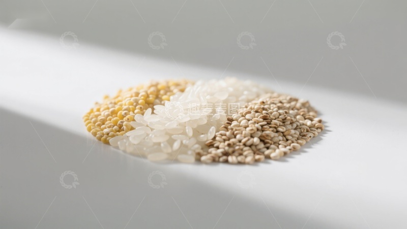高清大图下载【趣麦麦图】三种谷物的静物展示