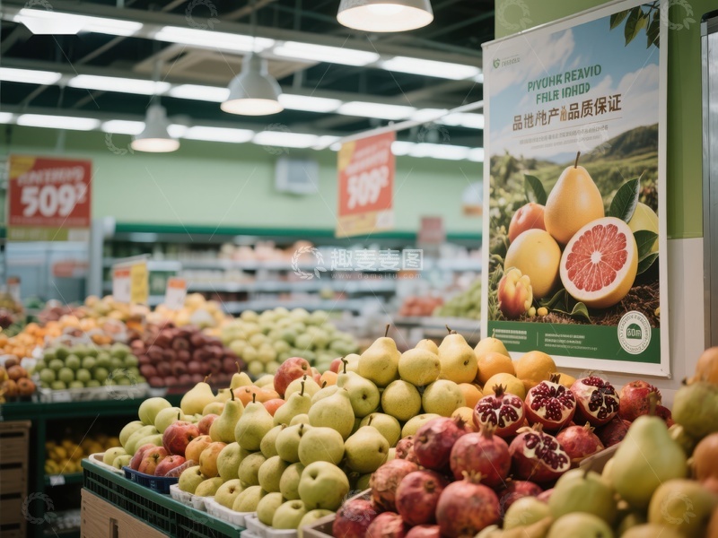高清大图下载【趣麦麦图】超市水果区展示