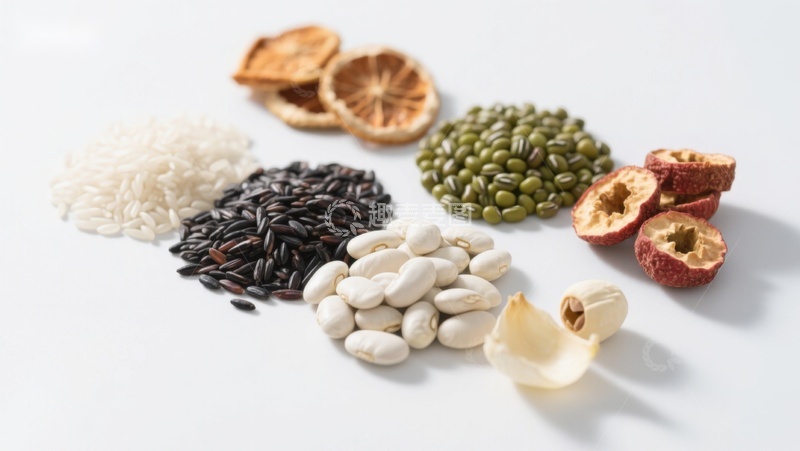 高清大图下载【趣麦麦图】多种谷物与干果的组合展示