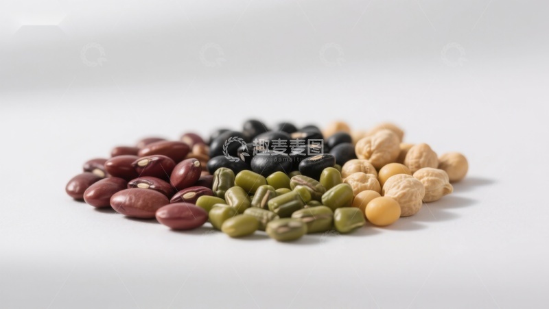 高清大图下载【趣麦麦图】五种豆类的静态展示