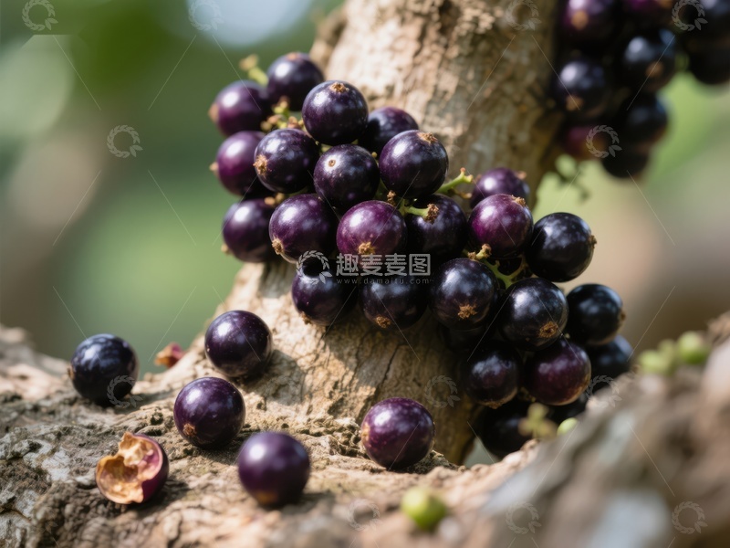 高清大图下载【趣麦麦图】树上成熟的紫色果实