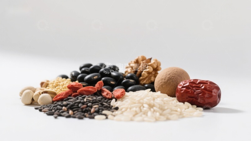 高清大图下载【趣麦麦图】多样谷物与坚果的组合