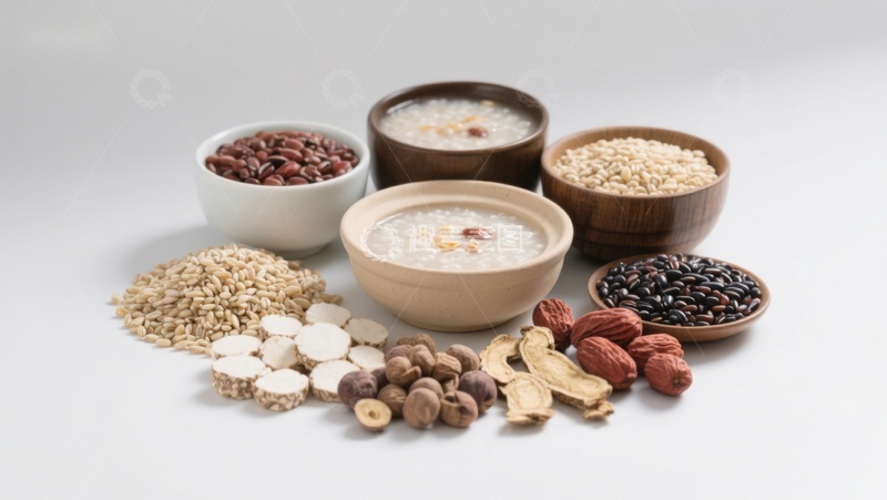 高清大图下载【趣麦麦图】多种谷物与坚果的健康组合