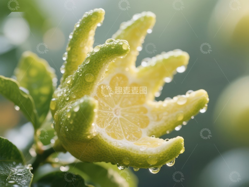 高清大图下载【趣麦麦图】雨后柠檬切片，清新自然