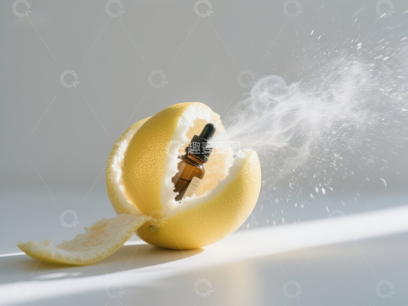 高清大图下载【趣麦麦图】柠檬喷雾装置创意展示
