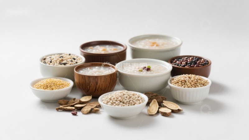 高清大图下载【趣麦麦图】多种谷物与粥品的精美展示
