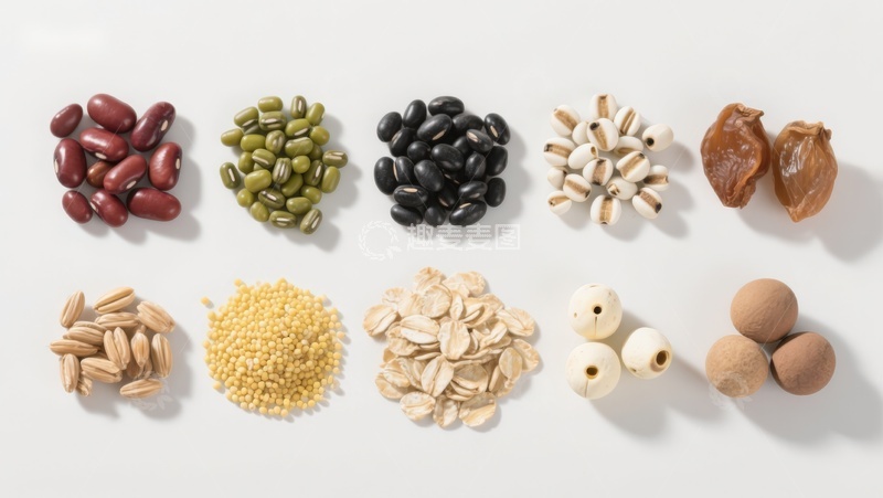 高清大图下载【趣麦麦图】多种谷物与豆类的排列展示