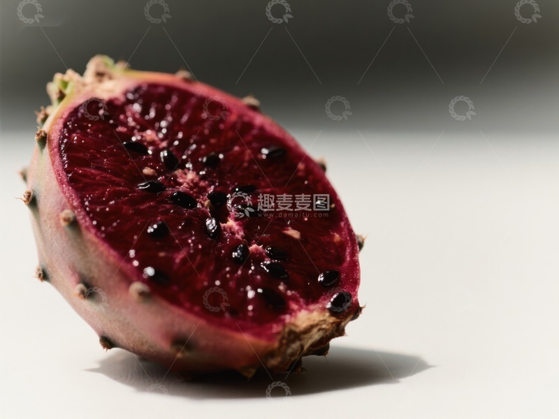 高清大图下载【趣麦麦图】切开的火龙果展示鲜艳果肉