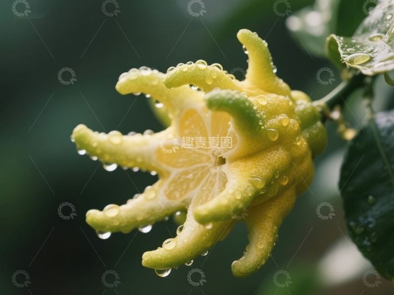 雨后柠檬花绽放