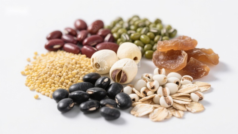 高清大图下载【趣麦麦图】多种谷物与豆类的组合展示