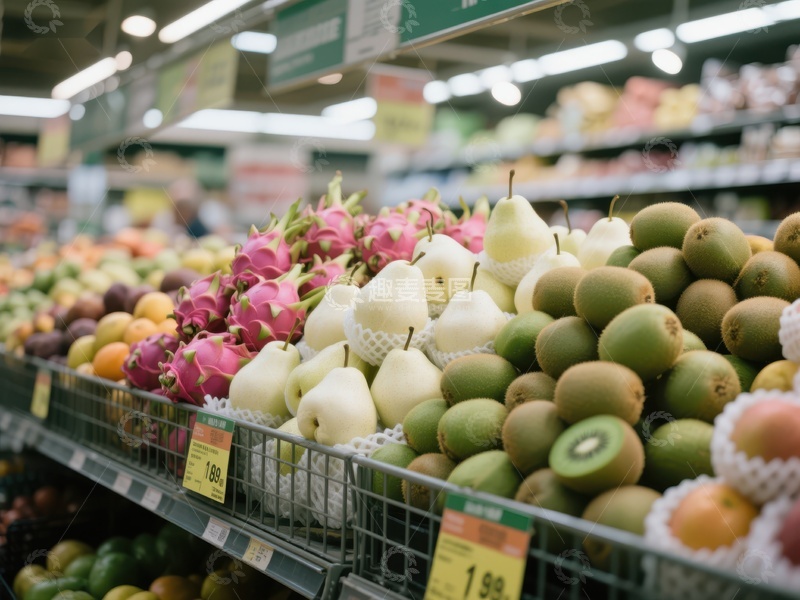 高清大图下载【趣麦麦图】超市水果区展示