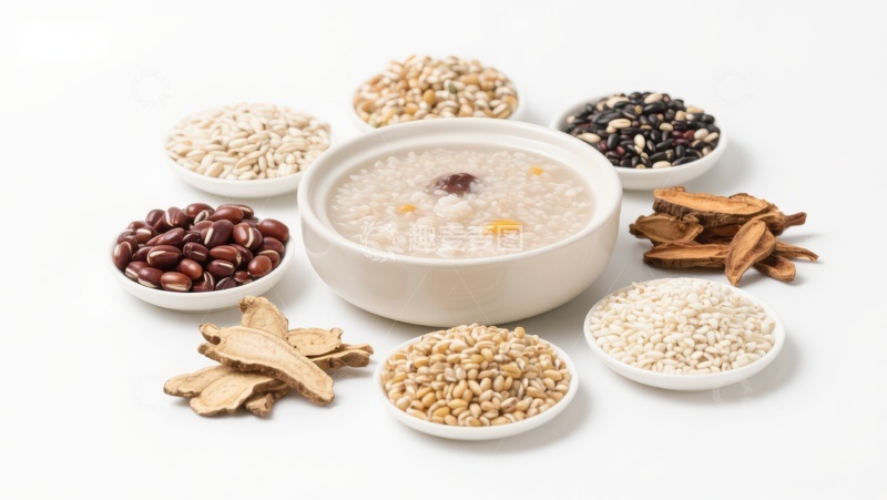 高清大图下载【趣麦麦图】多种谷物与粥的健康组合