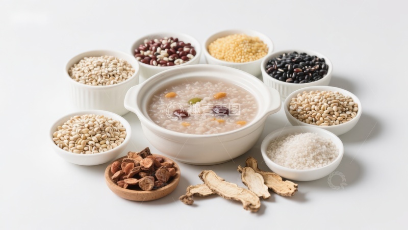 高清大图下载【趣麦麦图】多种谷物与粥的组合展示
