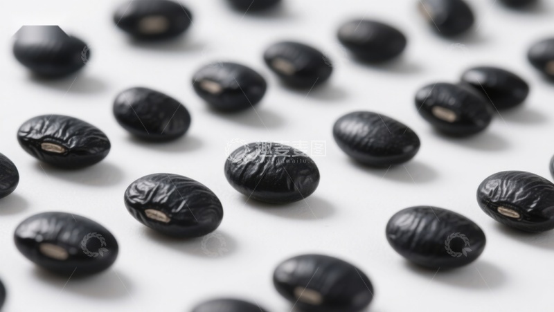 高清大图下载【趣麦麦图】整齐排列的黑豆