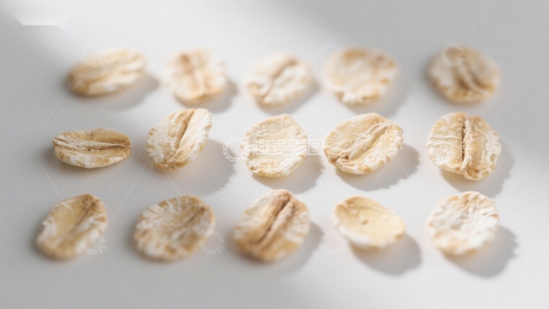 高清大图下载【趣麦麦图】燕麦片散落桌面特写