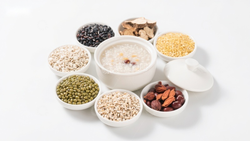 高清大图下载【趣麦麦图】多种谷物与粥的组合展示