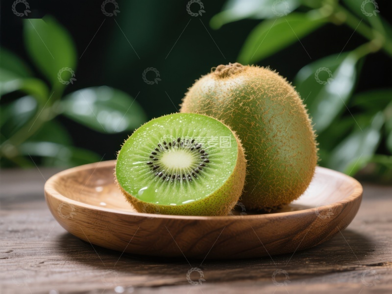 高清大图下载【趣麦麦图】新鲜猕猴桃切片展示