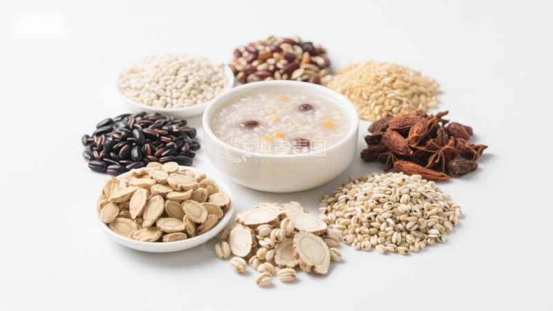 高清大图下载【趣麦麦图】多种谷物与粥的组合展示