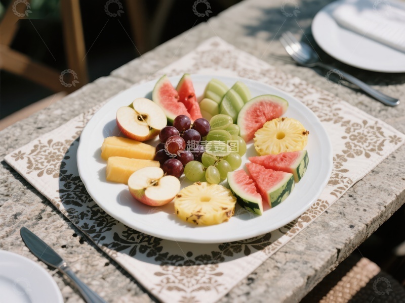 高清大图下载【趣麦麦图】色彩缤纷的水果拼盘